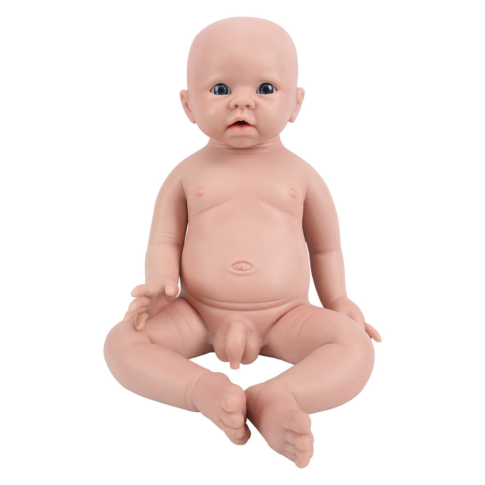 19 Inch Eyes Open Full Body Silicone Baby Dolls Realistic, Non Vinyl Dolls, Reborn Silicone Dolls Boy - TRANSWEET