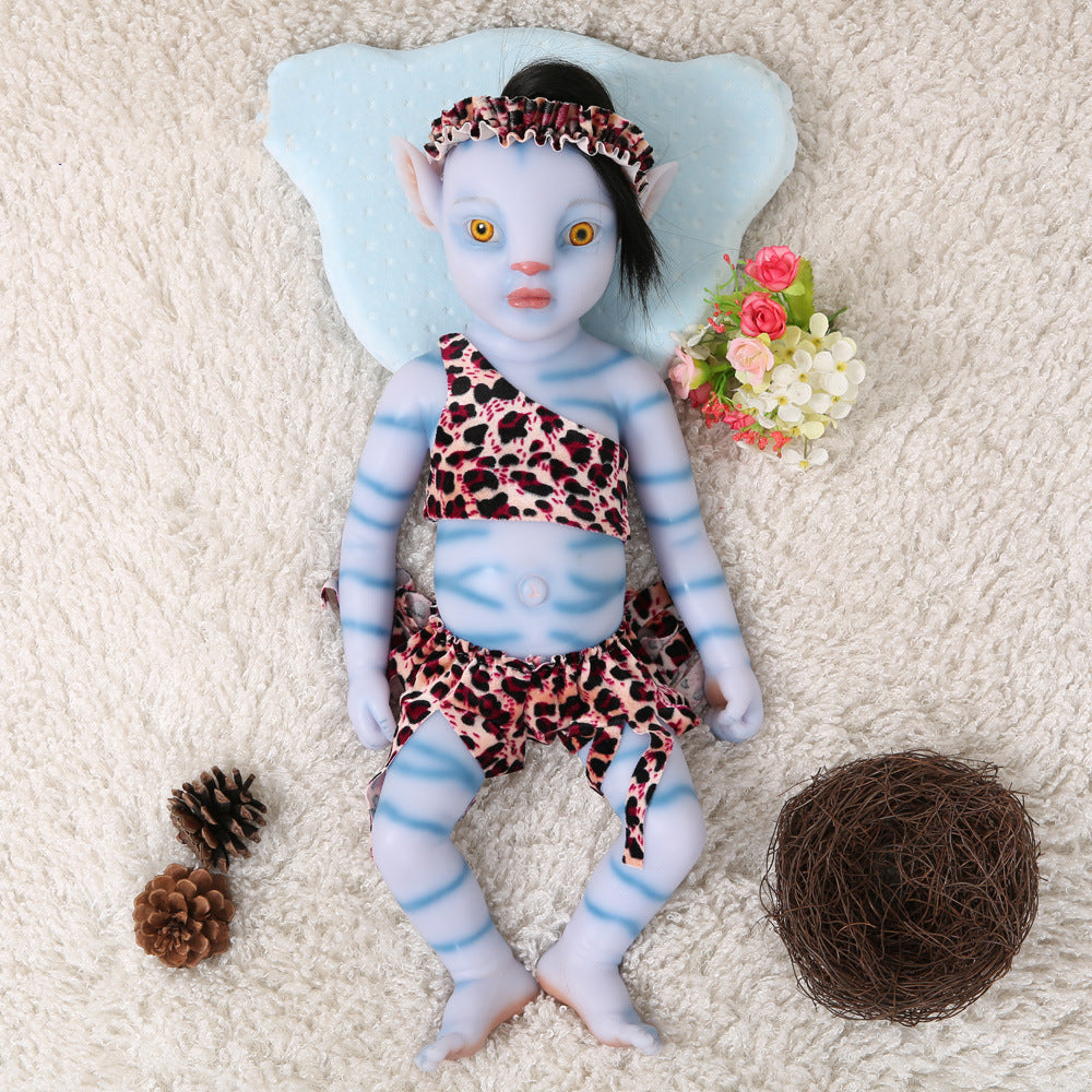 20 inch Full Body Silicone Eyes Open Reborn Baby Avatar Silicone Baby Doll Girl - TRANSWEET