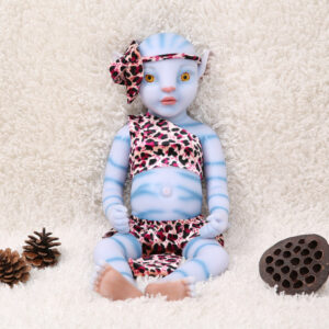 20 inch Full Body Silicone Eyes Open Reborn Baby Avatar Silicone Baby Doll Girl - TRANSWEET