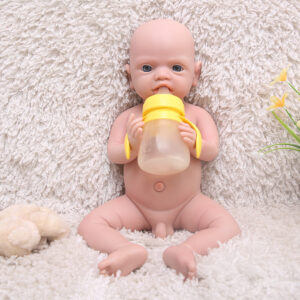 19 Inch Eyes Open Full Body Silicone Baby Dolls Realistic, Non Vinyl Dolls, Newborn Silicone Dolls-Boy - TRANSWEET