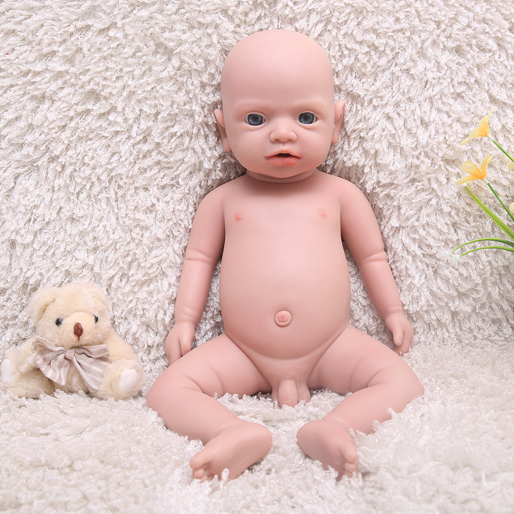 19 Inch Eyes Open Full Body Silicone Baby Dolls Realistic, Non Vinyl Dolls, Newborn Silicone Dolls-Boy - TRANSWEET