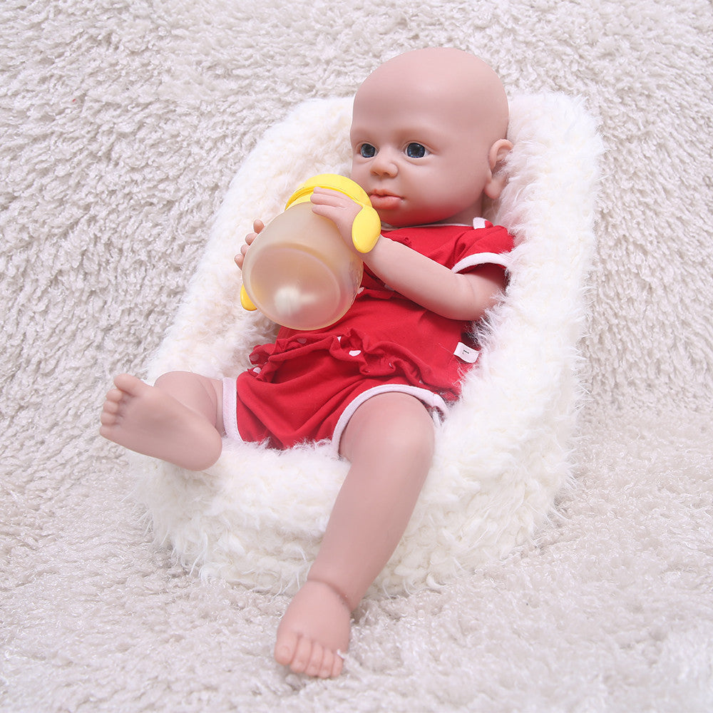 19 Inch Eyes Open Full Body Silicone Baby Dolls Realistic, Non Vinyl Dolls, Reborn Silicone Dolls Full Silicone Baby Girl - TRANSWEET