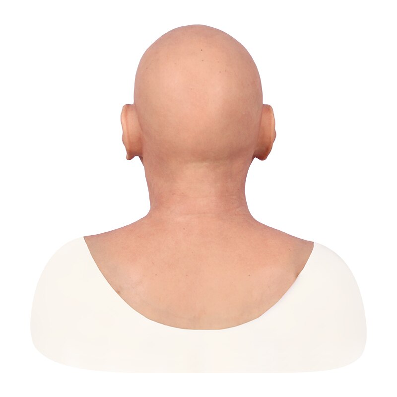 Silicone Fake Face Realistic Soft Male Mask Artificial Man for Masquerade Halloween Cosplay Crossdresser Drag Queen Transgender - TRANSWEET