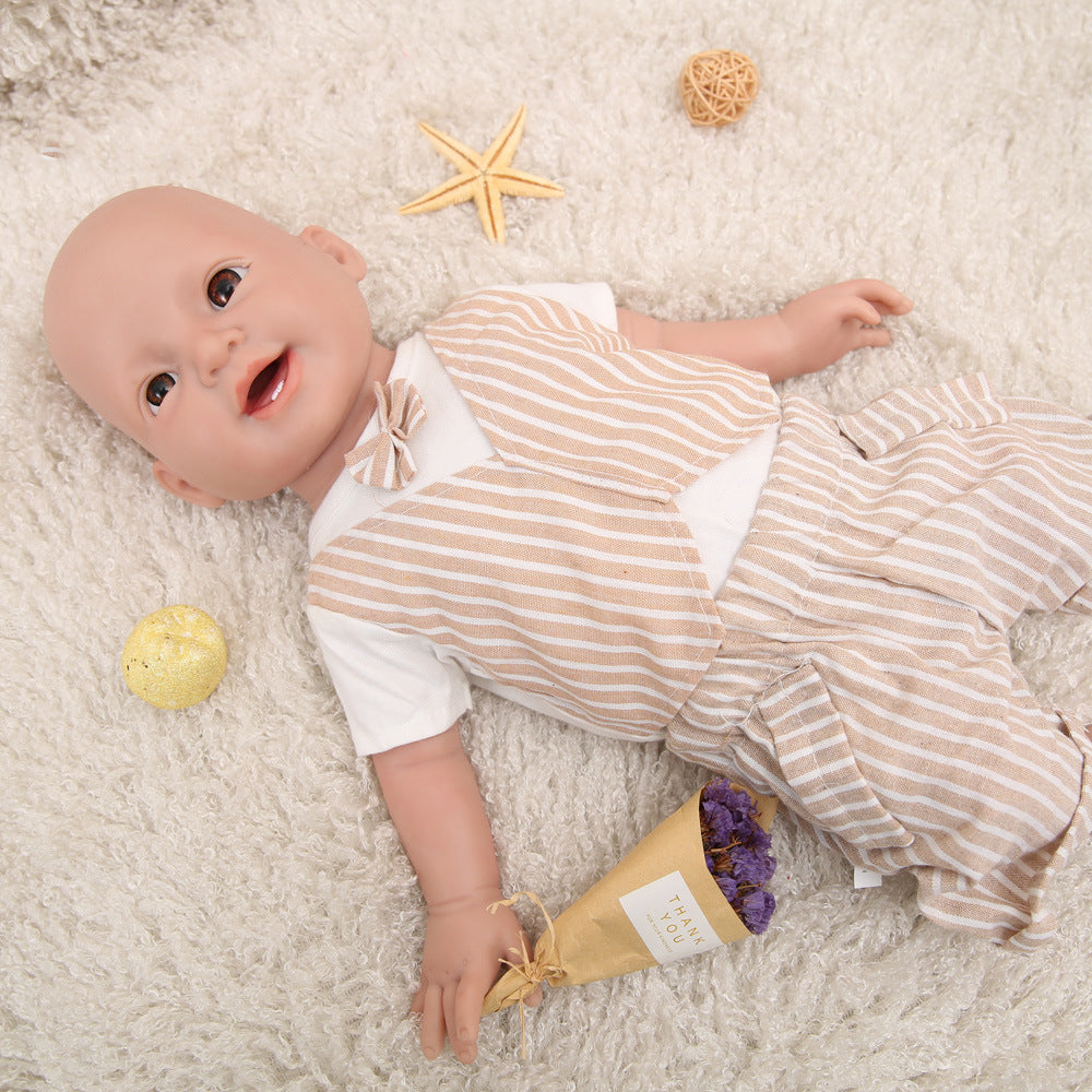 20 inch Eyes Open Full Body Silicone Baby Dolls Realistic, Non Vinyl Dolls, Bald Newborn Silicone Dolls Full Silicone Baby - Boy - TRANSWEET