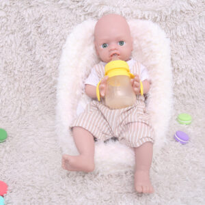 18.5 Inch Full Silicone Doll Realistic Newborn Baby Dolls Eyes Open Silicone Full Body Boy - TRANSWEET