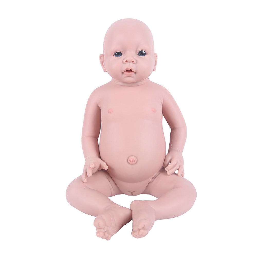 20.5 inch Eyes Open Full Body Silicone Baby Dolls , Non Vinyl Dolls, Realistic Newborn Silicone Baby Doll Mouth Open with Clothes- Girl - TRANSWEET