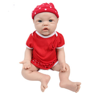 17 inch Full Body Silicone Baby Dolls , Non Vinyl Dolls, Realistic Newborn Silicone Baby Doll Mouth Open for Children Gifts Doll Collectors- Girl - TRANSWEET