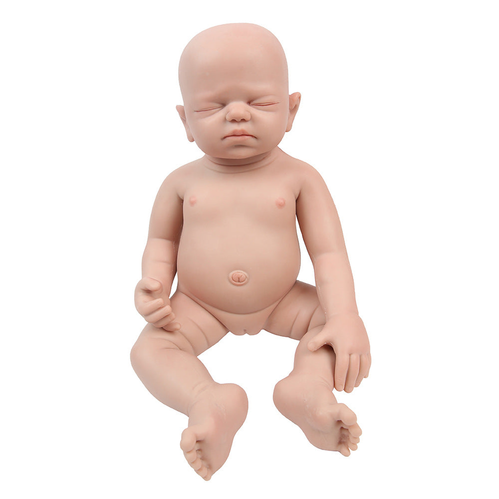 19 inch Eye Closed Full Body Silicone Baby Dolls, Not Vinyl Dolls,  Lifelike Silicone Dolls Asleep Full Silicone Baby - Girl - TRANSWEET