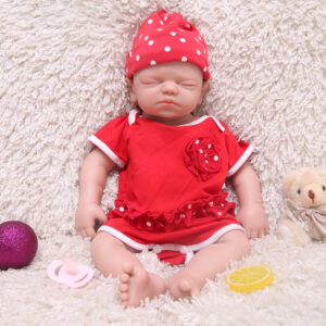 19 inch Eye Closed Full Body Silicone Baby Dolls, Not Vinyl Dolls,  Lifelike Silicone Dolls Asleep Full Silicone Baby - Girl - TRANSWEET