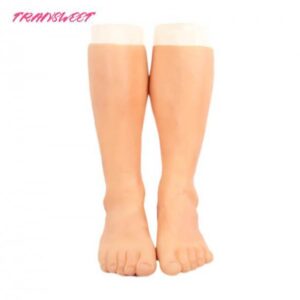 TRANSWEET Silicone Prosthesis Foot Sleeve Highly Simulated Skin Artificial Leg Cover Scars - TRANSWEET