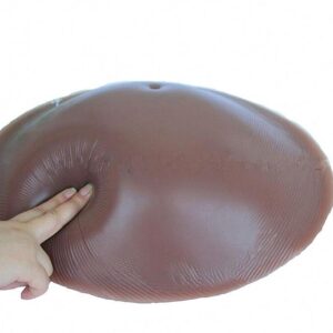 Artificial Baby Tummy, Belly Fake Pregnancy, Pregnant Bump Silicone Brown color - TRANSWEET